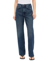 Rag & Bone - Shea High-Rise Relaxed Straight Full Length Jeans - Lyst