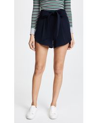 Lyst - Milly Sofie Cuffed Walking Shorts in Green