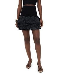 Aje. - Agave Knit Raffia Mini Skirt - Lyst