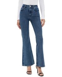 ALIGNE - Slim Flare Diamante Jeans - Lyst