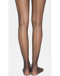 Wolford Individual 10 Back Seam Tights - Black