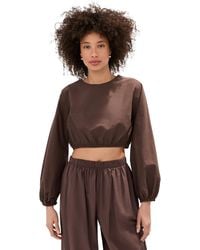 Le Bos - Lillian Cropped Blouse - Lyst