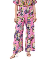 CAMILLA - Wide Leg Trousers With Front Pockets - Lyst