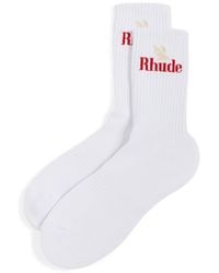 Rhude - Rossa Logo Socks - Lyst