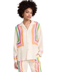 Mira Mikati - Stripe Print Pyjama Style Shirt - Lyst