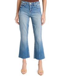 L'Agence - Kendra High Rise Crop Flare Jeans - Lyst