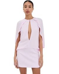 Brandon Maxwell - The Edith Deep V Cape Mini Dress - Lyst