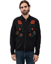Obey - Floral Zip Cardigan - Lyst