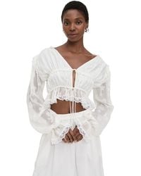 For Love & Lemons - Jeanne Jacquard Top - Lyst