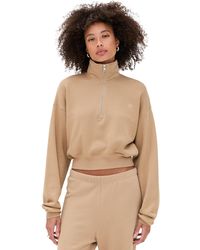 ÉTERNE - Cropped Half-Zip Sweatshirt - Lyst