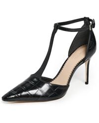 Cinq À Sept - Clara Croco T Strap Pumps - Lyst