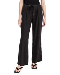 James Perse - Wide Leg Relaxed Linen Pants - Lyst
