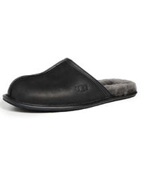 UGG - Scuff Leather Slippers - Lyst