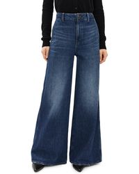 Madewell - Dark Wide Sweep Trousers - Lyst