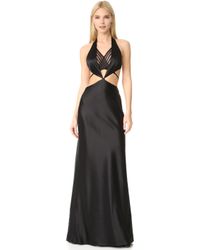 Alexander Wang Open Back Gown With Exposed Bikini - Black