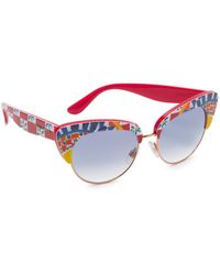 Dolce & Gabbana Mambo Cat Eye Sunglasses - Blue