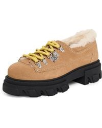 Ganni - Cleated Derbies Suede Loafers - Lyst