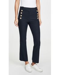 10 Crosby Derek Lam Robertson Cropped Flare Pants With Sailor Buttons - Blue