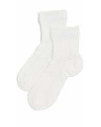 Stems - Misi Lace Knit Crew Socks - Lyst