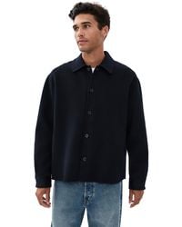 FRAME - Double Face Wool Shirt Jacket - Lyst