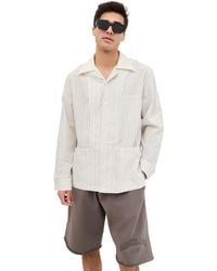Maison Margiela - Striped Painters Shirt - Lyst