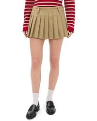7 For All Mankind - Pleated Mini Skirt - Lyst