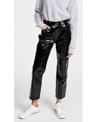 Rag & Bone The Straight Patent Leather Trousers - Black