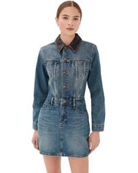 Jonathan Simkhai - Maxella Denim Jacket Mini Dress - Lyst