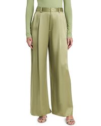 LAPOINTE - Doubleface Satin Relaxed Pleated Pants - Lyst