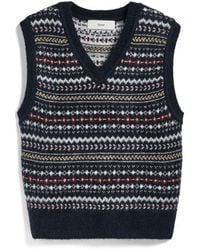 DUNST - Crafted V Neck Knit Vest - Lyst