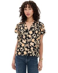 Ulla Johnson - Lilo Flutter Sleeve Blouse - Lyst