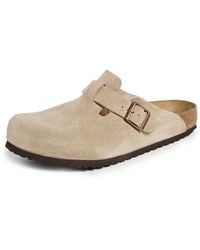 Birkenstock - Boston Soft Footbed Suede Leather Clogs From Finish Line - Lyst