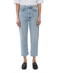 Agolde - 90 Crop Mid Rise Loose Straight Jeans - Lyst