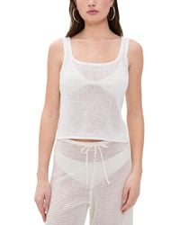 Onia - Linen Knit Square Neck Top - Lyst
