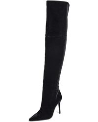 Black Suede Studio - Suede Studio Lola Pointy Toe Over The Knee Straight Boots - Lyst