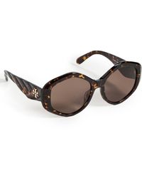 Tory Burch - 0Ty7217U Round Sunglasses - Lyst