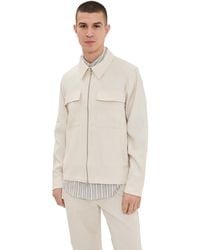 NN07 - Alban Linen Zip Jacket - Lyst