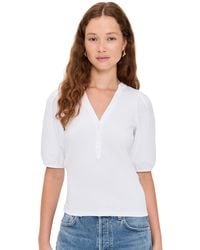 Madewell - Puff Sleeve Knit Top - Lyst