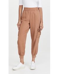 Alice + Olivia Dede Smocked Cargo Trousers - Natural