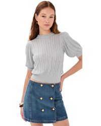 Ulla Johnson - Gemma Short Sleeve Knit Top - Lyst