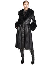 Saks Potts - Foxy Shearling Trench Coat - Lyst