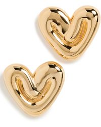 Missoma Puffy Heart Oversized Stud Earrings in White | Lyst