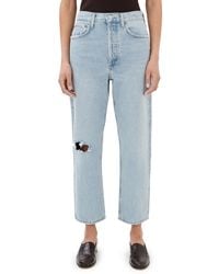Agolde - 90's Crop: Mid Rise Loose Straight Jeans - Lyst
