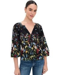 Alice + Olivia - Thalia Button Down Blouse - Lyst