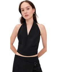St. Agni - Upside Down Wool Halter Top - Lyst