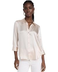 L'Agence - Dani 3/4 Sleeve Blouse - Lyst