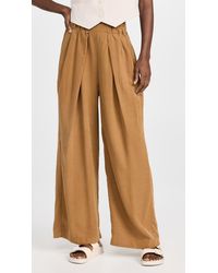 Free People Nothin To Say Pleat Trousers in Black | Lyst
