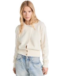 RECTO. - Front Open Detail Wool Knit Sweater - Lyst
