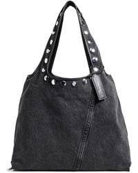 3.1 Phillip Lim - Washed Denim Market Tote With Studs - Lyst