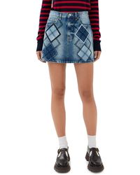 Marc Jacobs - Argyle Patchwork Mini Skirt - Lyst